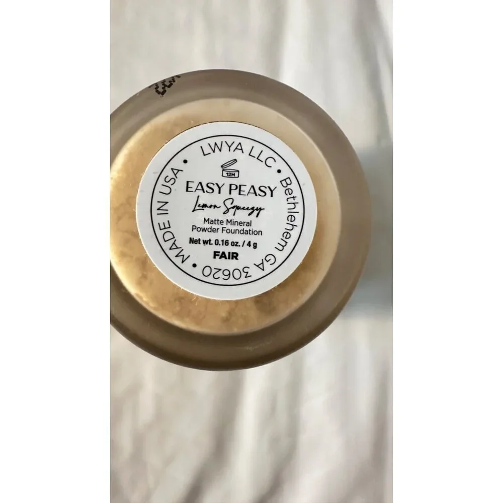 Kim Gravel Easy Peasy Powder Matte Mineral Foundation LIGHT .16oz Travel Size